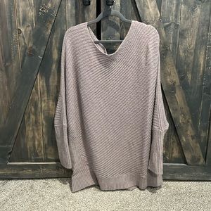 Off the shoulder violet sweater